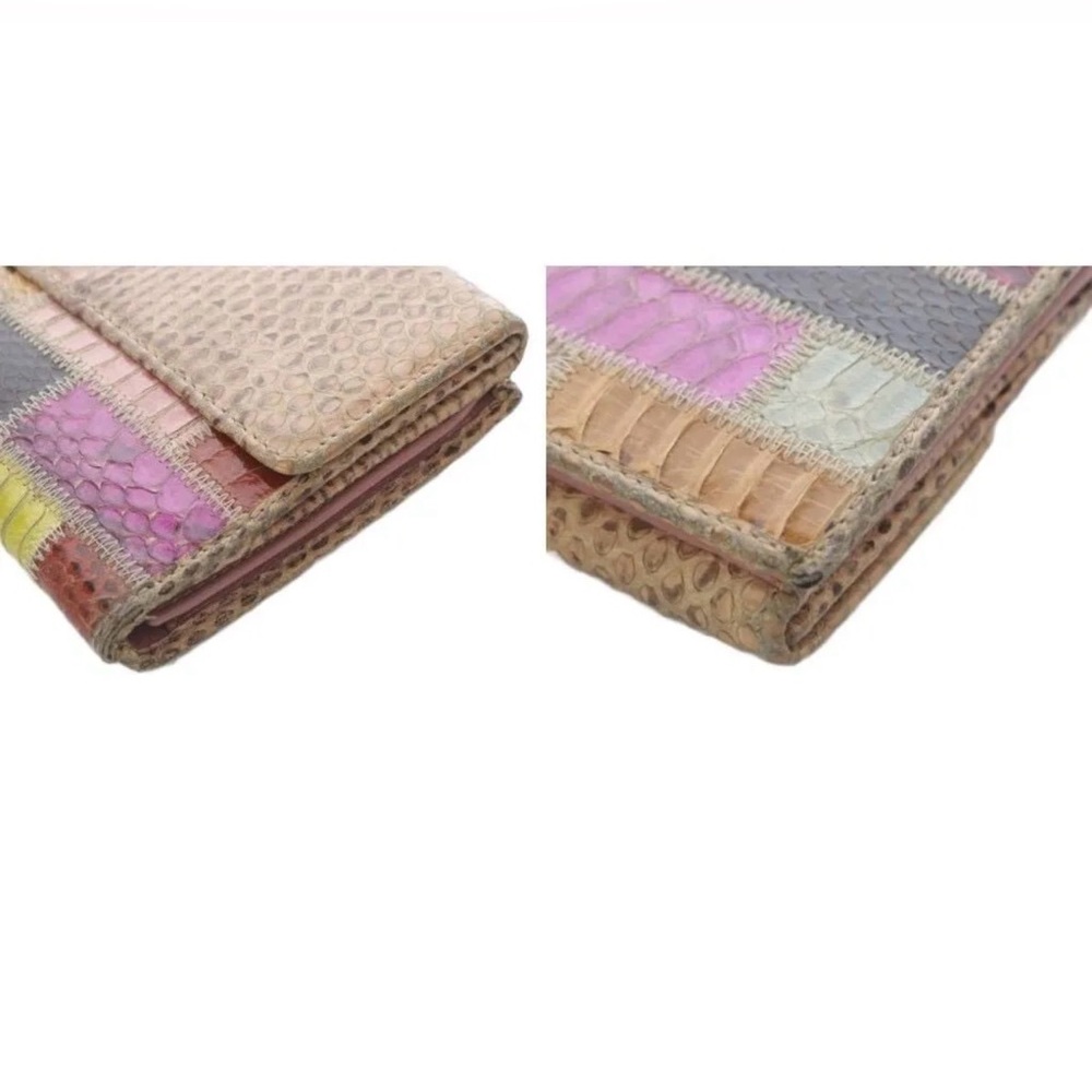 Dolce & Gabbana Multicolor Python Flap Wallet w/ … - image 7